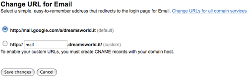 Google Apps Panel - Change redirect url