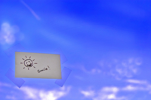 Cielo e post-it "smile!"