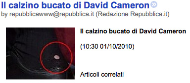 Repubblica - Articolo sul calzino bucato