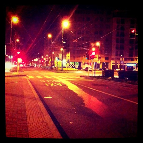 Strada Milano di notte
