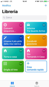 iOS12 App Comandi Shortcuts